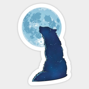 Starry Wolf Sticker